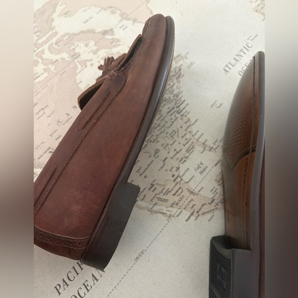 G.H.BASS Leather Tassel Kilt Loafers WIDE Width Men’s 10 E Whiskey - Picture 6 of 11